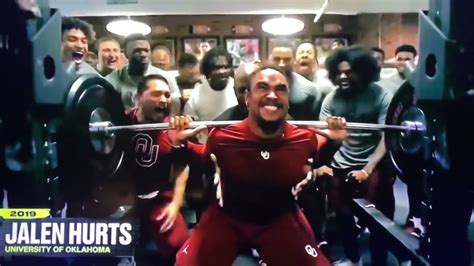 jalen hurts squat max|Jalen Hurts Squats 600 pounds Oklahoma Sooners Philadelphia。